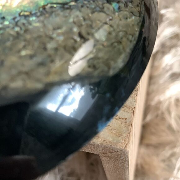 Vintage Abalone And Lucite Shell Trivet Hotplate Made By Wondermold Ind. - Picture 6 of 17